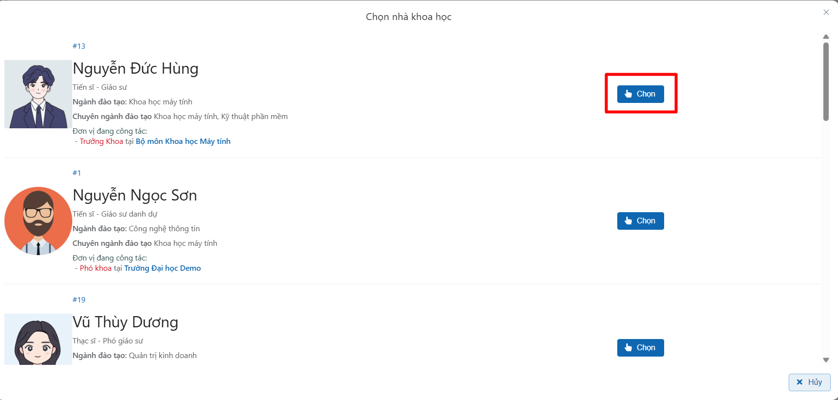 Quản lý nhà khoa học