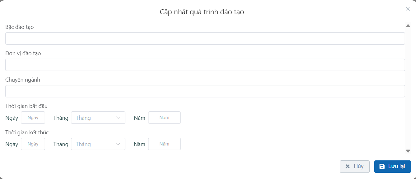 Chỉnh sửa hồ sơ