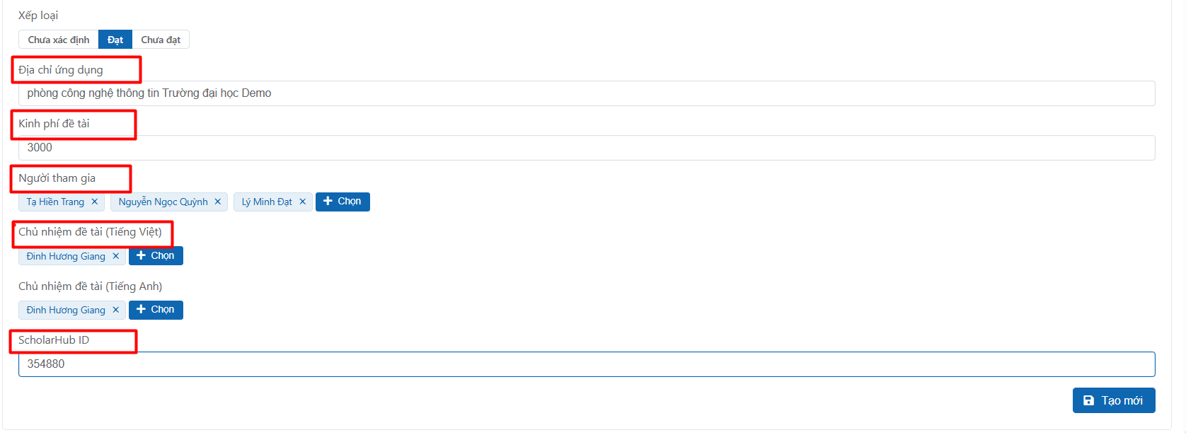 Thêm công bố khoa học