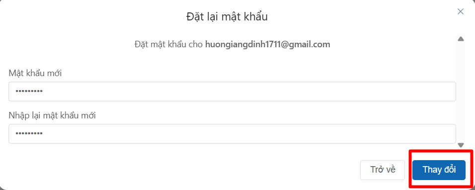 chỉnh sửa thông tin