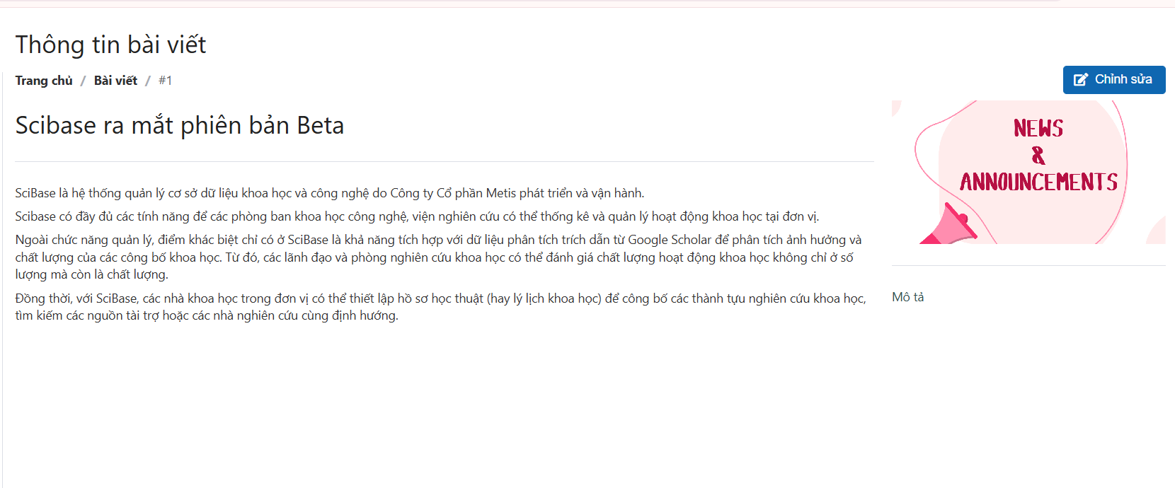 Quản lý tin tức bài viết