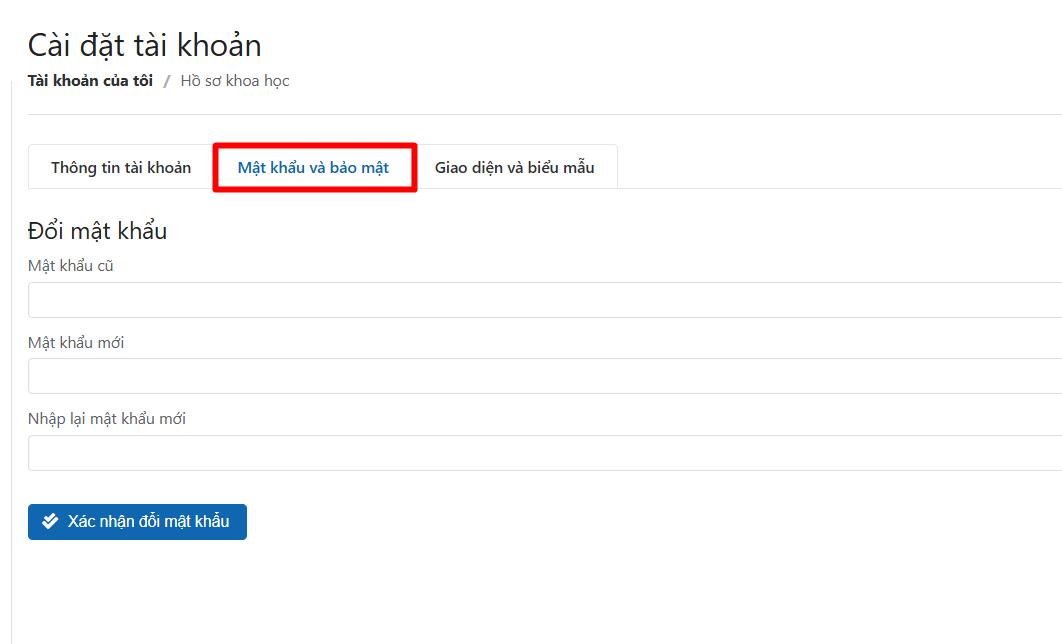Đặt lại mật khẩu